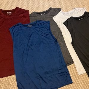 5 Pack Men's Dry Fit Active Athletic Tank Tops